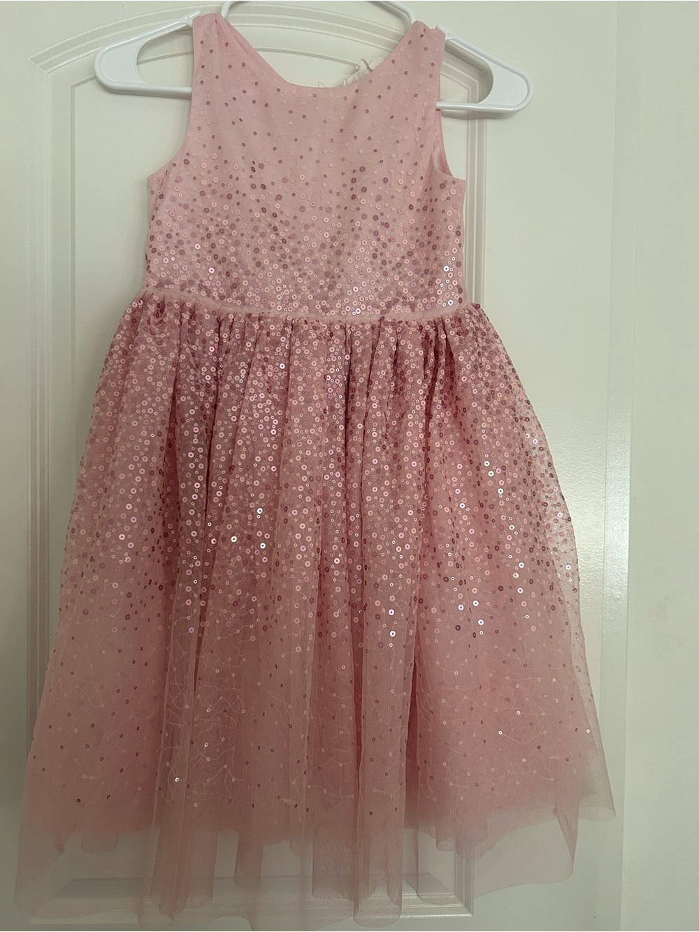 Pink Sequin Tulle Party Dress